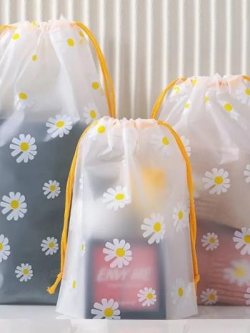 1pc Moisture Proof Shoe Storage Bag Makeup Toiletry Bag Drawstring Bag Waterproof