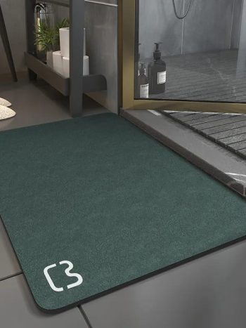 Solid Non-slip Water absorbent bathroom mat