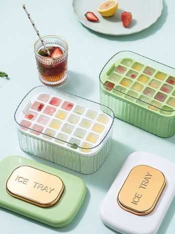 Ice Maker Press Box With Scoop