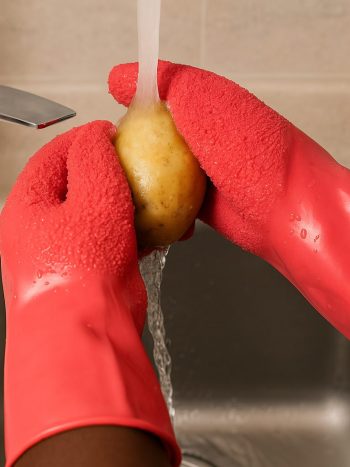 Silicone Scrubbing Gloves for dishwashing and kitchen cleaning