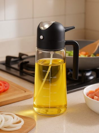 630ML Glass Oil Jar with sprayer