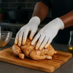 100pcs Disposable Marination Gloves, Multipurpose Kitchen Gloves,  Nitrile Gloves, Food Grade Gloves