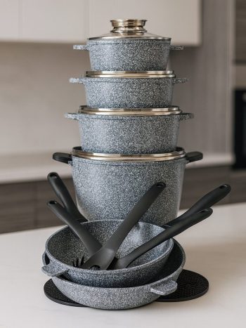 BNG Mega Black Friday 11 Edenberg 17pcs Marble Cookware set EB-8183