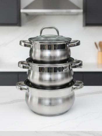 Kisasahome | No.1 Home Improvement Store in Kenya – Refresh Your Home This September 126 Edenberg 6pcs Stainless Steel Cookware Set EB-3716