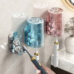 Wall Mounted Toothbrush Holder Cup