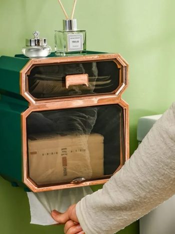 Wall Mount Toilet Paper Holder With a Drawer