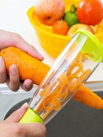 Household Peeling Knife With Storage Cylinder