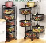 5 Tier Square Rotating Vegetable Rack