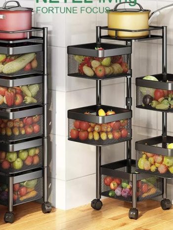 5 Tier Square Rotating Vegetable Rack