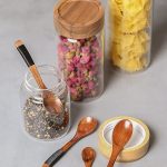 500ml Glass Container Bamboo Lid Airtight | Kisasahome Kenya