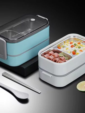 Stainless Steel Double Compartment Lunch Box