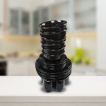 24Pcs Ceramic Dinner Set, Black