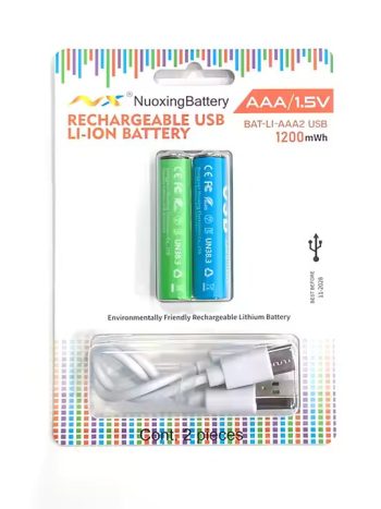 Type C Rechargeable AAA Batteries