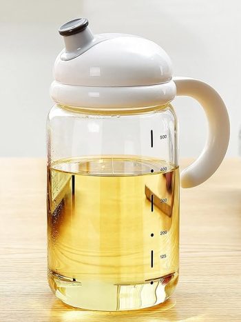 500ml Oil Jar, Autoflip Oil Dispenser, Automatic Oil Bottle, Leakproof Multifunctional Dispenser