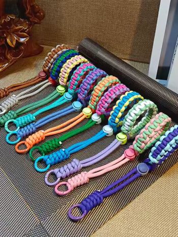 Adjustable Braided Mobile Phone Outdoor Sports Lanyard Wrist Band