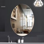 Oval Foldable Peel and Stick Mirror (42x27)