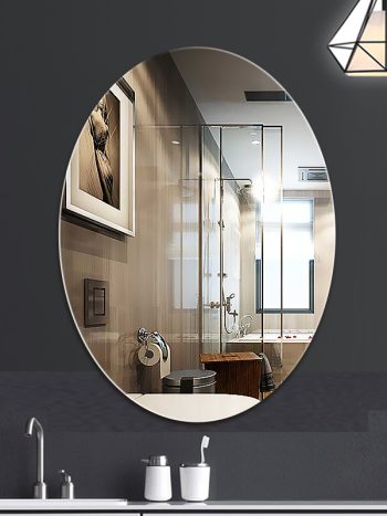 Oval Foldable Peel and Stick Mirror (42x27)