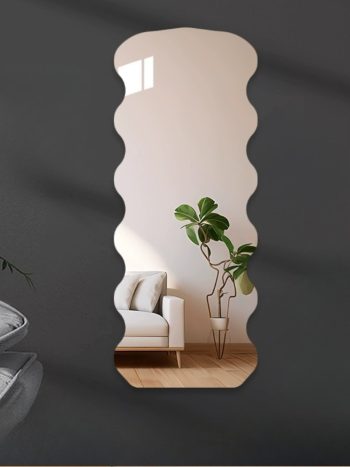Serrated Shaped Foldable Peel and Stick Mirror (45x120cm)