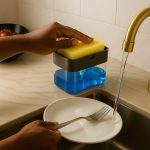 2 in 1 Plastic Liquid Soap Pump Sponge Caddy | Kisasahome Kenya