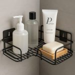 Hard Metallic Bathroom Corner Shelf Organizer