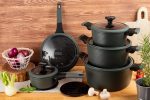Edenberg 12pcs Marble Cookware set with coastersEB-5633