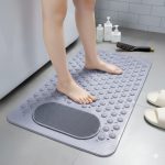Non-Slip Shower Mat with Foot Scrubber 50x80cm — Kisasahome Kenya