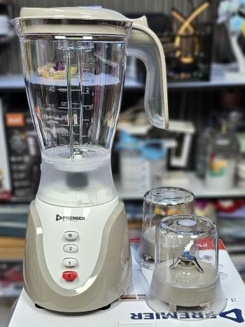 3 in 1 Premier Blender with Grinder, Smoothie Maker, Juice Maker, 2 Speeds PM-101BG