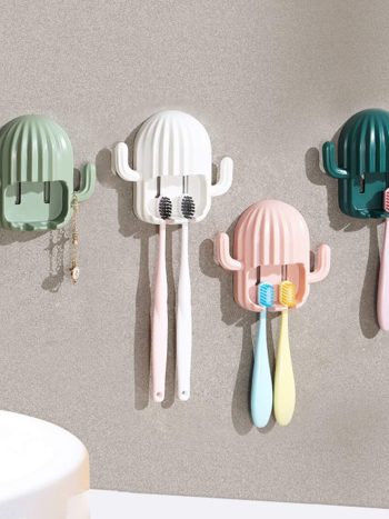 Cactus Toothbrush Holder Wall Mounted No-Drill | Kisasahome Kenya