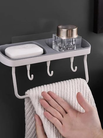 Double Walled Soap Holder With Hooks