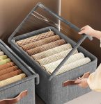 Hard Fabric Wardrobe Organiser Box Clear Lid & Dividers — Kisasahome Kenya