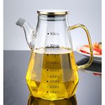 Glass Oil Dispenser Bottle 900ml No-Drip Diamond Borosilicate | Kisasahome Kenya