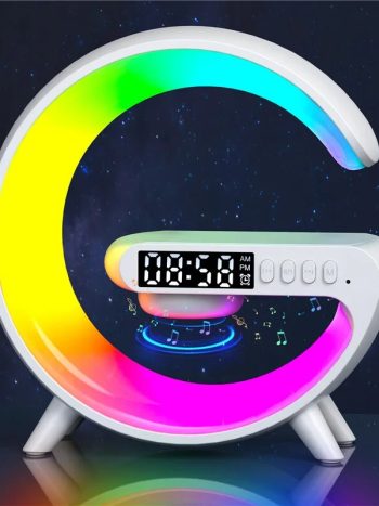 BT-3401 G-Shape RGB Speaker Wireless Charger Clock Alarm | Kisasahome Kenya