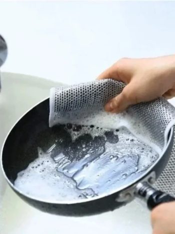 Multifunctional Pot Cleaning Scouring Pad/ Silver Wire Double-Sided Scouring Pad Non-Scratch | Kisasahome Kenya