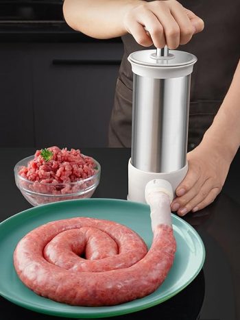 Manual Sausage Stuffer Home Use 4-Nozzle Steel | Kisasahome Kenya