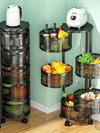 5-Tier Rotating Fruit & Vegetable Rack on Wheels | Kisasahome Kenya