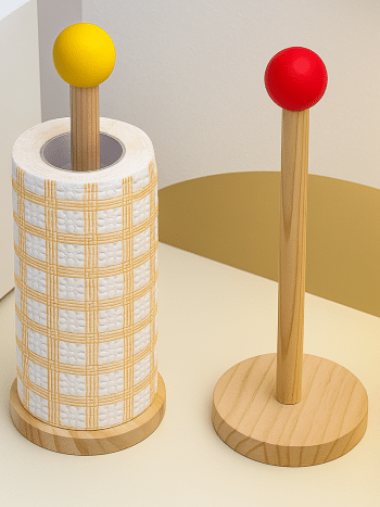 Wooden Tissue Holder / Paper Towel Roll Stand Kitchen Dining Table | Kisasahome Kenya