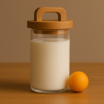1100ml Borosilicate Glass Storage Jar Wooden Lid Handle | Kisasahome Kenya