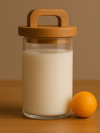 1100ml Borosilicate Glass Storage Jar Wooden Lid Handle | Kisasahome Kenya