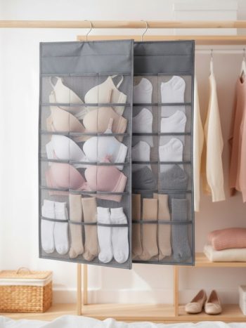 Dual-Sided Hanging Closet Organiser 30 Pockets Bra Socks | Kisasahome Kenya