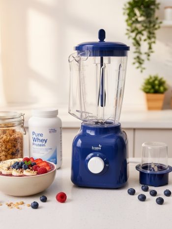 2 in 1 Blender, Super Blender, Juice Maker, Low Noise, 2 Speeds with Pulse Function, 350Watts, 1.5L ILB-100T