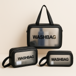 Waterproof Wash Bag Set 3pcs Clear PVC Toiletry Pouch | Kisasahome Kenya