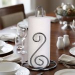 Metallic dining Table Roll Paper Holder