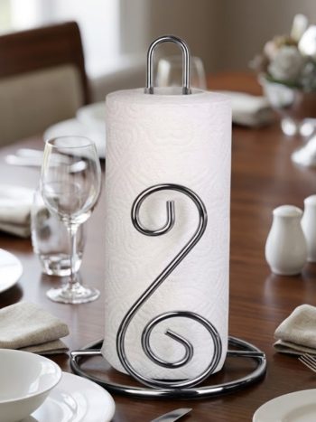 Metallic dining Table Roll Paper Holder