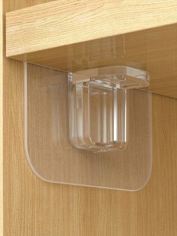 10pcs Clear Adhesive Shelf Angle Support Clips Pegs Cabinet — Kisasahome Kenya
