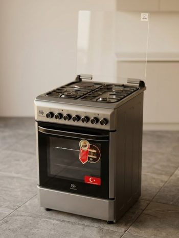BJS Cooker 3 Gas+1 Electric Plate 60by60 Free Standing Cooker -Inox (Everest)