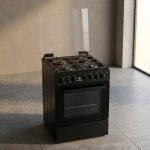 BJS 3 Gas+1 Electric Plate 60by60 Free Standing Cooker - Black (Elite)