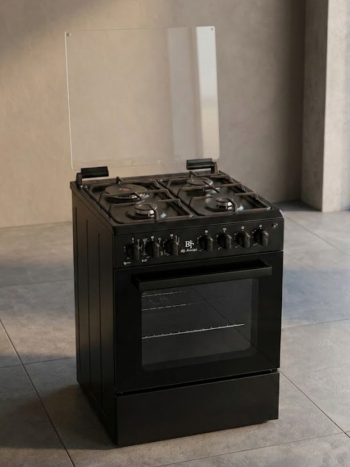 BJS 3 Gas+1 Electric Plate 60by60 Free Standing Cooker - Black (Elite)