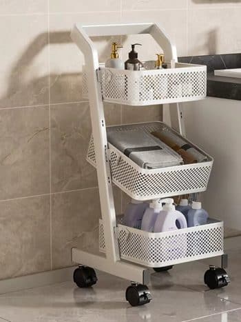 3 Compartment Metallic Kitchen Trolley Rack | Kisasahome Kenya
