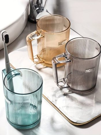 Wall Mounted Acrylic Toothbrush Holder MouthWash Cup