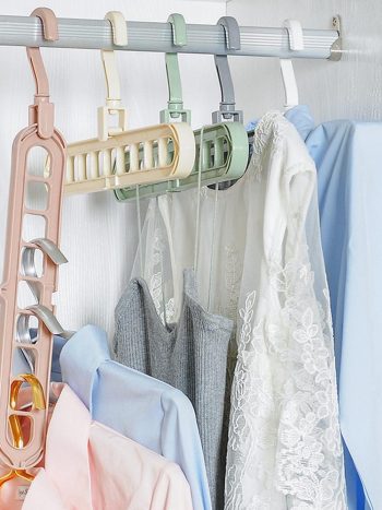 9-Slot Magic Space-Saving Wardrobe Hanger Rotating 360° | Kisasahome Kenya